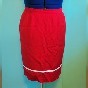 Vintage Pinup Red Pencil Skirt